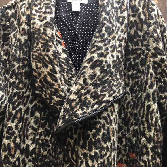 Vintage Leopard/Flower Anis. A Coat Size Medium - Picture 7 of 8